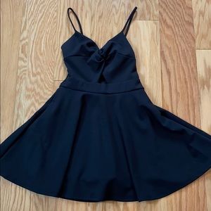Elegant Black Spaghetti Strap Dress